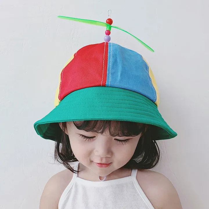 Boys%20Girls%20Windmill%20Cute%20Rainbow%20Sun%20Hat%20Fisherman%20Cap%20Beach%20Cap%20Kids%20Bucket%20Hat%20-%20Image%204