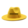 DISICHEN 2023 New Hot Wide Brim Felt Fedora Hats With Bee Ribbon Autumn Winter Wedding Party Trilby Hat Men Gentleman Jazz Hats 56-58CM Portable. 