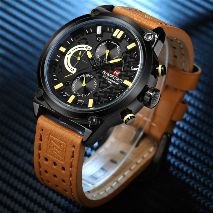 NAVIFORCE%20NF9068%20Chronograph%20Watch%20With%20Mesh%20Stainless%20Strap%20-%20Black%20-%20Image%204