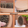 Difutagui It is essential to have amazing effects; dripping facial massage is necessary for using a bamboo Hot Selling Portable natural wild boar bristle beard comb for gentlemen to groom their beards and mustaches.. 