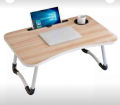 Multi-Purpose Folding Laptop and Study Table With Cup Holder – Lightweight, Portable, And Sturdy. 