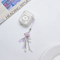 Handmade Purple Pink Beaded Phone Charm with Star Jellyfish with Star Cottage Core Y2K Beaded Cottage Core Key Chain Phone Charm Key Chain. 