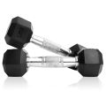 Rubber Hex 2.5Kg Dumbbell Set 2 Piece | Rubber Coated Dumbbell With Chrome Casted Handle - 2.5Kg - 1 Pair. 