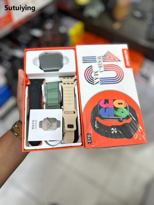 Sutuiying Wisme WS10-3 Max Smart Watch ⌚ | 3 Premium Straps Included 🎽 ...