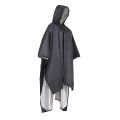 Black Adult Unisex Outdoor Lightweight Poncho Raincoat. 