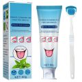 50g EELHOE Tongue Cleansing Gel with Brush and Scraper Scrubber. 