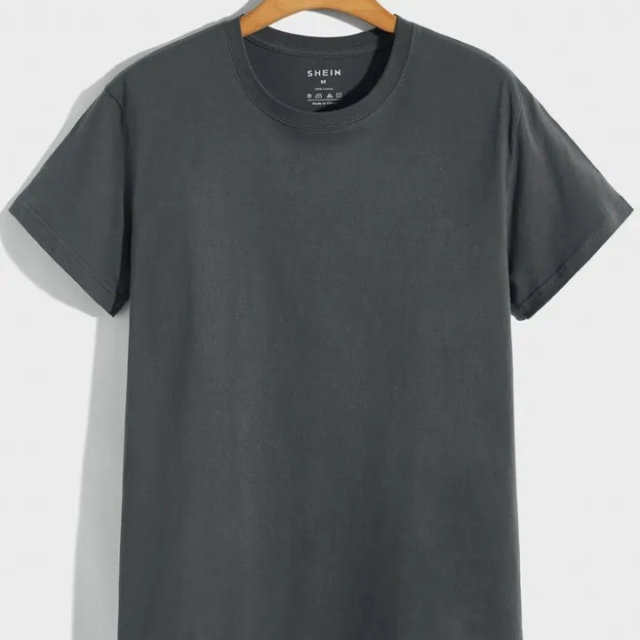 Dark%20Grey%20Cotton%20Plain%20Half%20Sleeves%20T-Shirt%20For%20Men%20-%20Dark%20Grey%20%7C%20Multisize%20%7C%20Fashion%20%7C%20Summer%20T-Shirts%20For%20Men%20-%20Image%202