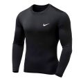 Black Sport Inner Compression Round Neck T-Shirt Inner Men Compression ( Black Full Sleeve). 