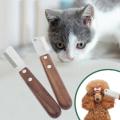 pcs Stainless Steel Comb Head Massage function for Cat,Dog Wooden Handle Dog Hair Remover Pet Comb Hair Stripping Comb Pet Grooming Tool. 