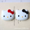 DIY Resin Accessories Charming Eye Black KT Cat Head Phone Case Beauty Decoration Storage Box Patch Material. 