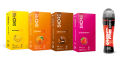 Skore Mix Flavors Condoms of 10s with Cherry Lubes 50ml. 