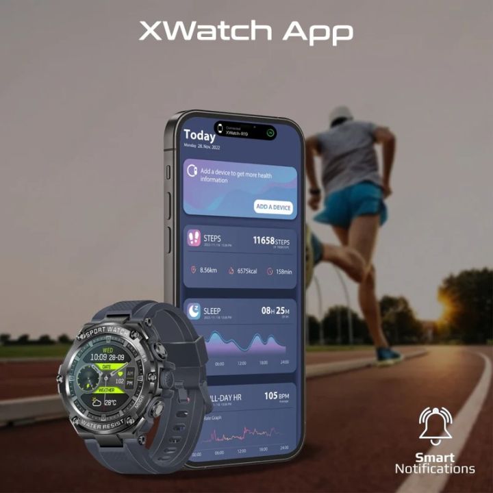 Promate%20XWATCH-R19,%20Fitness%20Tracker,%20Round-Screen%20Bluetooth%205.1%20Smartwatch%20with%201.53%E2%80%9D%20TFT%20Display,%20Speaker,%20E-Card%20Sharing,%2080-Day%20Battery%20and%20IP67%20Sweat%20Resistance%20-%20Image%209