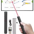 Durable Red Light Wireless Presentation Clicker Rechargeable 2.4GHz Presenter Remote Controller USB Receiver /Bluetooth Hyperlink PPT Slide Laser Pointer Classroom. 