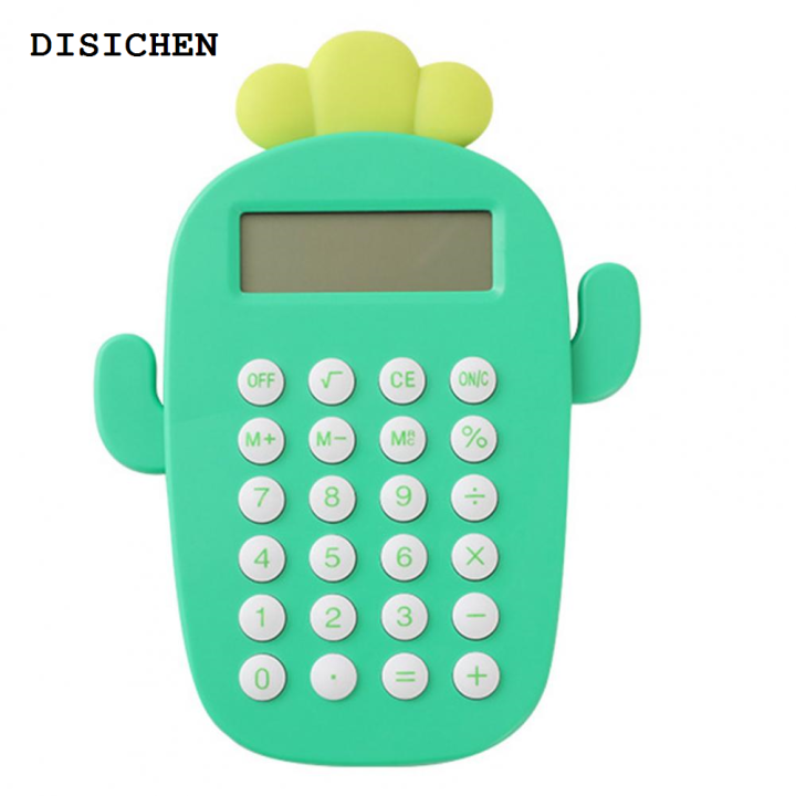 DISICHEN%20Fashion%20Pocket%20Calculator%20Cactus%20Calculator%20Cute%20Cactus%20Desktop%20Calculator%20with%20Battery%20Operated%208%20Digits%20Lcd%20Display%20Portable%20Student%20-%20Image%204