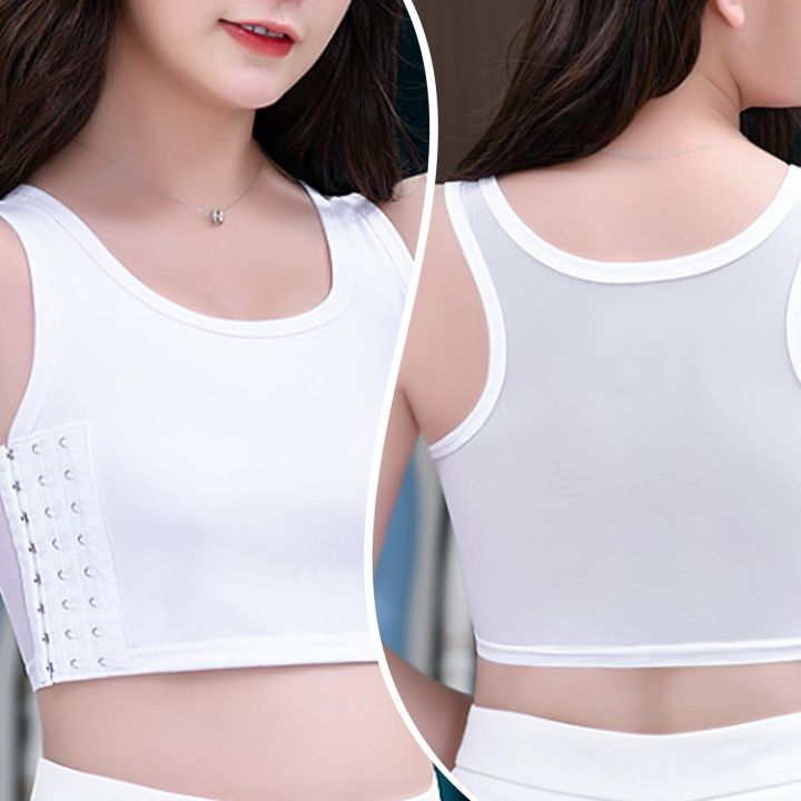 2025 NEW Women Breathable Chest Breast Binder Side Buckle Short Vest ...