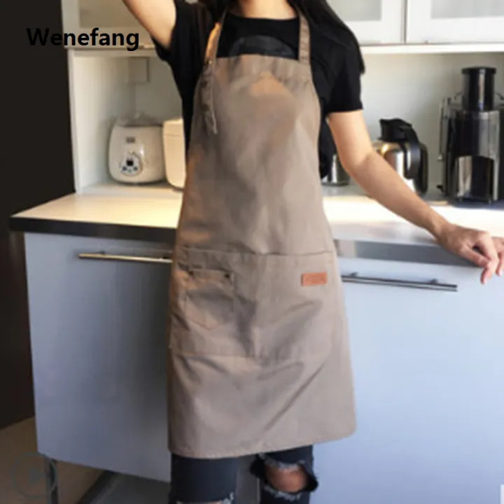Wenefang%20Hanging%20Neck%20Canvas%20Apron%20Kitchen%20Cooking%20Apron%20Chef%20Waiter%20Cafe%20Barbecue%20Barber%20Apron%20Kitchen%20Accessories%20-%20Image%205