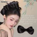 Sutuiying Synthetic Wig Hair Bag Fluffy Cute Coil Hair Artifact Double layered Profesional bow hair bun Ancient Style High Temperature Silk Accessorie. 
