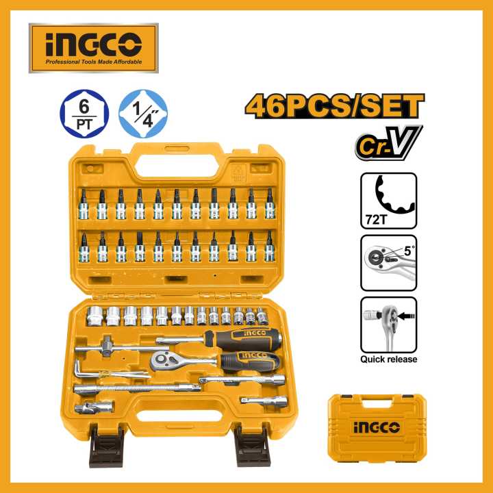 INGCO 46 Pcs 1/4