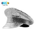 Cosme Sequin Hat Sparkling Sequin Sailor Hat for Men Women Lightweight Party Cosplay Cap for Festivals Birthdays Unisex Captain Photo Prop. 