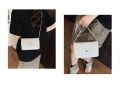 Crossbody Bag Pu Leather Mini Small Square Hand Bag with Chain And Stylish Lock for Women. 