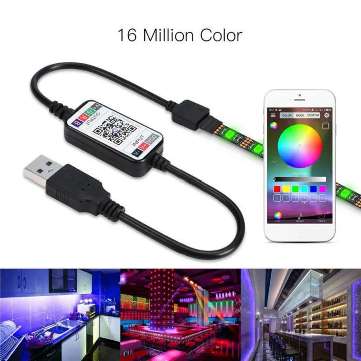 Kqueebee%202X%20Wireless%20Bluetooth%20LED%20Dimmer%20Remote%20Controller%20DC5-24V%20Phone%20APP%20Connection%20Control%20for%20RGB%20Light%20Strip%20Timer%20Switch%20-%20Image%204