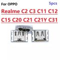 Charging Port Dock Micro USB Connector Charger Port Connector For OPPO Realme C2 C3 C11 C12 C15 C20 C21 C21Y C31. 