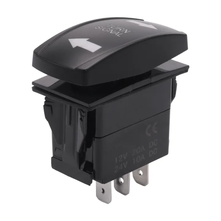 Signal Rocker Switch Turn Signal Rocker Switch LED for RV Vehicle 4Pin Universal Switch ...