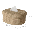 Tissue Box Cover Square Tissue Holders Cotton Rope Covers Rectangular Tissue Box Cute Accessories Decorative Organizer. 