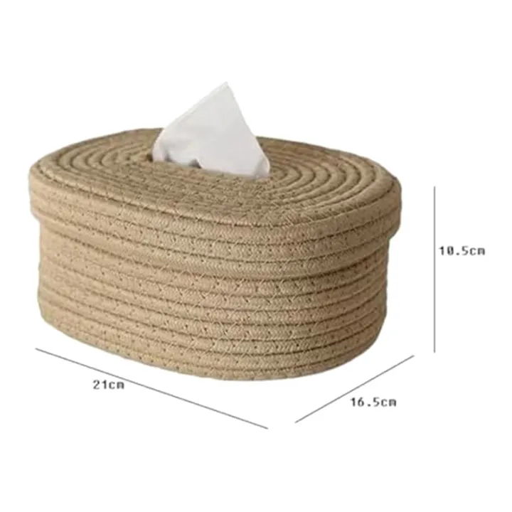 Tissue%20Box%20Cover%20Square%20Tissue%20Holders%20Cotton%20Rope%20Covers%20Rectangular%20Tissue%20Box%20Cute%20Accessories%20Decorative%20Organizer%20-%20Image%204