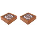 ZOROOM 2X 9 Section Wooden Chic Tea Box Compartments Container Bag Chest Storage Spice New Store Boxes-Wood Color. 