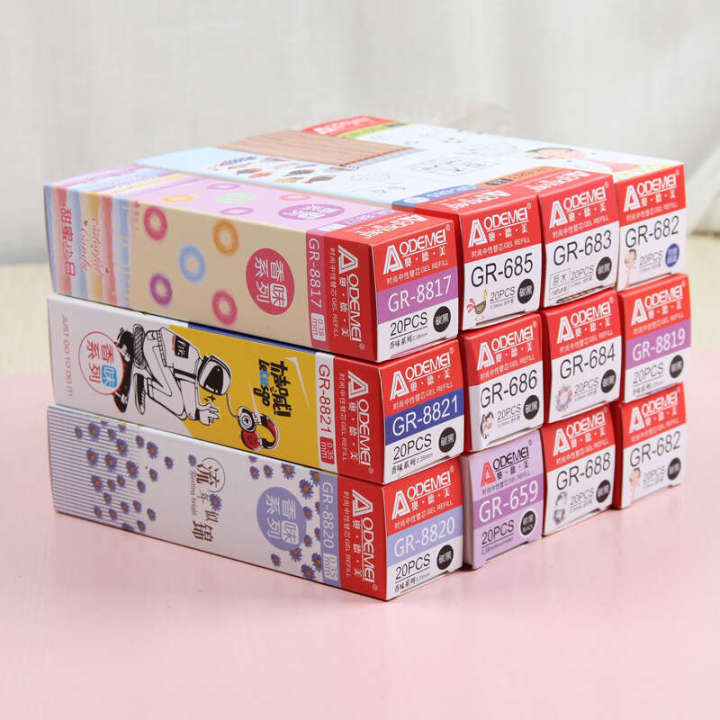 Aode%20Mei%20Gel%20Water%20Pen%20Refills%20Red%20Ink%20Blue%20Black%200.35/0.38/0.5mm%20Boxed%20-%20Image%202