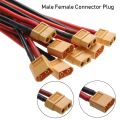 High Quality With Silicone Wire 12 AWG/14 AWG Wires Cable Dual Extension XT60 Connector Plug Female / male 10CM/15CM Battery Connectors. 
