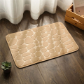 Bath Mat Cobblestone Bathroom Rugs Water Absorbent Bath Mats for Bathroom Machine Washable Bath Rugs(40X60cm,Khaki) Easy Install. 