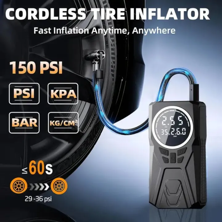 MDHL%20MD-1231%20Portable%20Tire%20Inflator%20Air%20Compressor%20%7C%20150%20PSI%20Cordless%20Air%20Pump%20for%20Car,%20Motorcycle%20&%20Bike%20%7C%20Rechargeable%20Digital%20Inflator%20with%20LED%20Light%20&%20Power%20Bank%20Function%20-%20Image%204