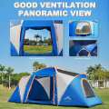 10 Person Family Tents for Camping Waterproof, Music Festival, Parties,2 Room Big Tent with 4 Large Mesh Windows, Double Layer,. 