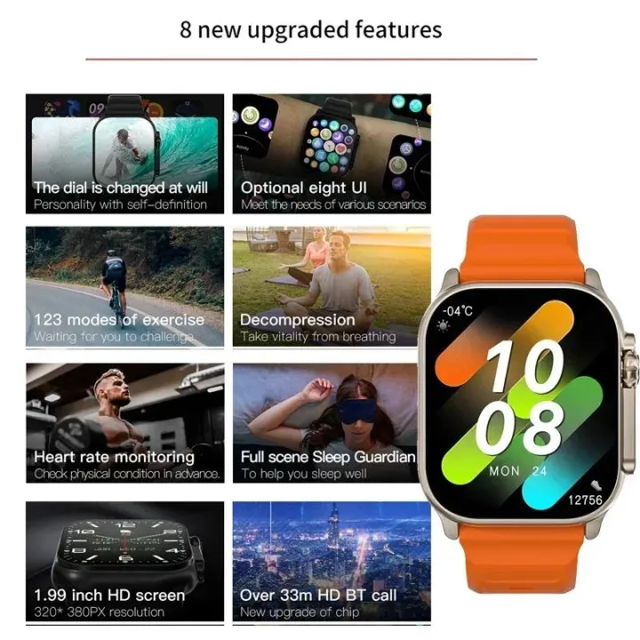 Wireless%20Charging%20Smart%20T%20Music%20Game%20Men's%20Women's%20New%20NFC2%20Smart%20Watch%20T900%20U%20Original%20New%20Watch%2049mm%202024%20GPS%20Tracking%20Bluetooth%20Calls%20B%20Watch%20-%20Image%203