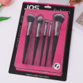 JOS European and American cross-border makeup brushes set of five brushes, brushes that do not pierce the face, pink beauty tools, eyeshadow brushes. 