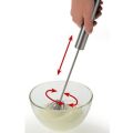 Stainless Steel Hand Mixer Egg Beater Whisk, Hand Push Milk Frother Whisk, Hand Mixer, Egg Frother, Hand Blender. 