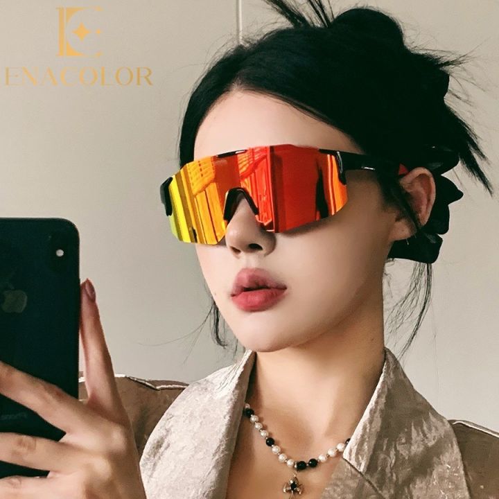 Enacolor Windproof Sunshade Sunglasses Outdoor Sports Cycling Colorful Men Women Color-changing New Sunglasses