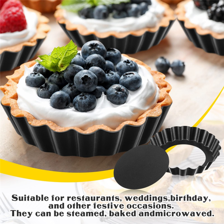 32PCS%203%20Inch%20Mini%20Tart%20Pans%20Egg%20Tart%20Mold%20with%20Removable%20Bottom%20Round%20Quiche%20Pan%20Mini%20Pie%20Pans%20Bakeware%20Mold%20-%20Image%206