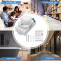 5.8GHz HF System LED Microwave 360 Degree Motion Sensor Light Switch Body Motion Detector,White. 