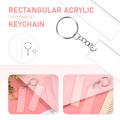 Rectangle Acrylic Key Chain Blank Transparent Acrylic KeyChain Blank. 