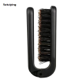 Sutuiying 1PCS Soft Boar Bristle Beard Brush Hairdressing Hair Styling Comb New style For Beard Men's Shaving Brush Fold Beard And Mustache Brush. 