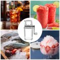 Hand Ice Crusher Machine for Home Use with Stainless Steel Blades and Suction Base Manual Hand Crank Ice Breaker BPA Free Transparent Portable Ice Crusher for Creating Drinks Ice Platters Cocktail. 