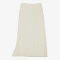 White Long Woolen Plain Design Skirt For Women. 