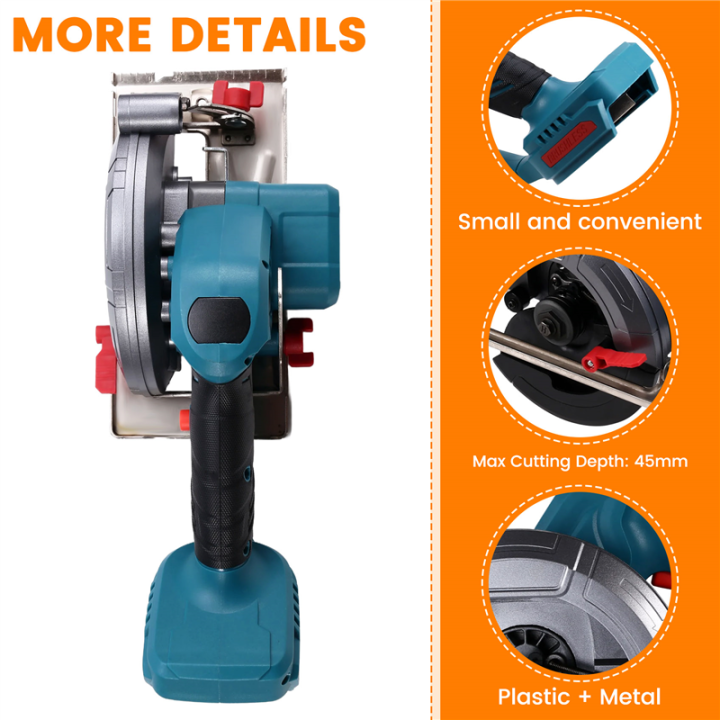 6%20Inch%20Brushless%20Cordless%20Circular%20Saw%2012500%20RPM%20Compact%20Circular%20Saw%20for%20Wood/Stone/Metal%20for%2018V%20Battery%20-%20Image%206
