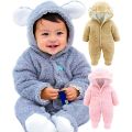 Baby Winter Hooded Romper. 