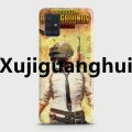 Xujiguanghui Samsung Galaxy A51 Cover Pubg Player Unknown Battleground with white shirt Hard Cover- Design 43 Case. 