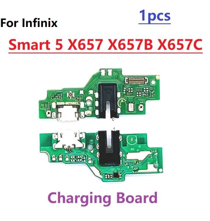 Charger USB Charging Port Dock Connector Board Flex Cable For Infinix Smart 5 X657 X657B X657C (WIth IC Support fast Charge) Replacement Repair Parts