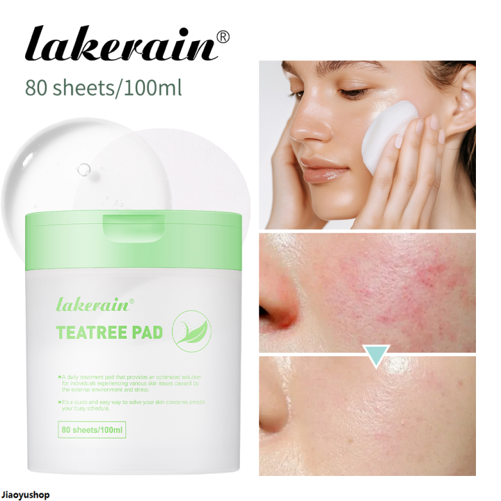 YuanbingLuxury YuanbingBargain price Lakerain Makeup Cotton Pad Teatree Pad Facial Toner Soothing Cotton Pad Calm Sensitive Skin Mild Texture Cotton Pad
